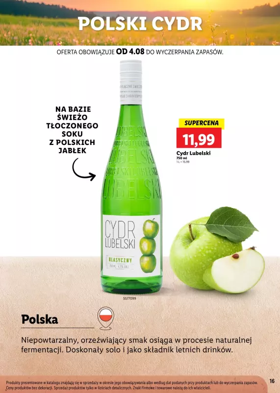 Lidl - gazetka promocyjna Karta Letnich Inspiracji  do niedzieli 31.08 - strona 16