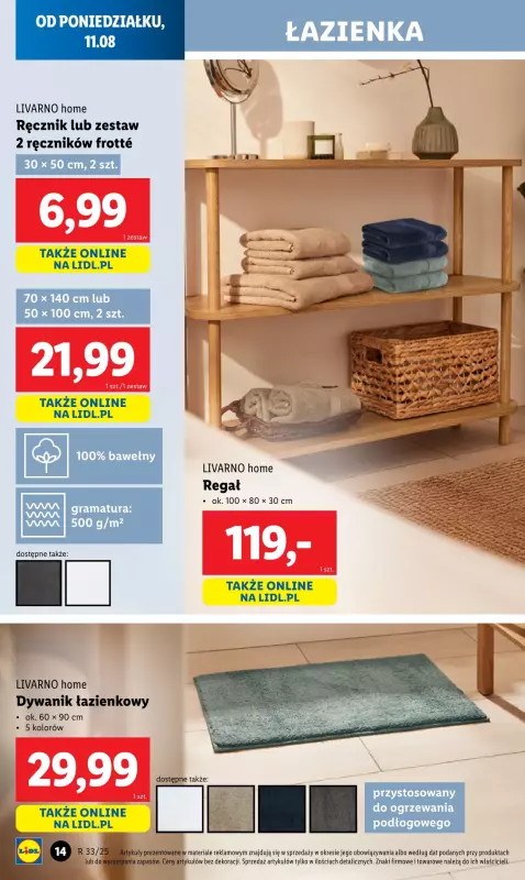 Lidl - gazetka promocyjna Katalog od poniedziałku 11.08 do soboty 16.08 - strona 14