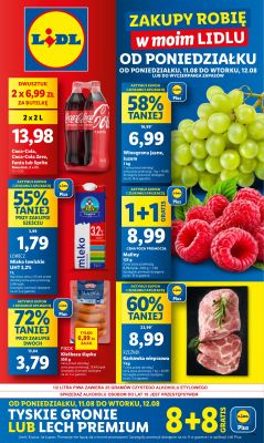 Lidl - gazetka promocyjna Oferta od poniedziałku od poniedziałku 11.08 do wtorku 12.08