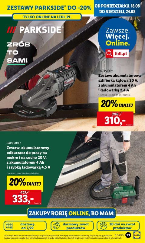 Lidl - gazetka promocyjna Katalog od poniedziałku 18.08 do soboty 23.08 - strona 25