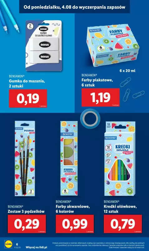 Lidl - gazetka promocyjna Kompletna wyprawka w megacenach od poniedziałku 21.07 do niedzieli 31.08 - strona 10