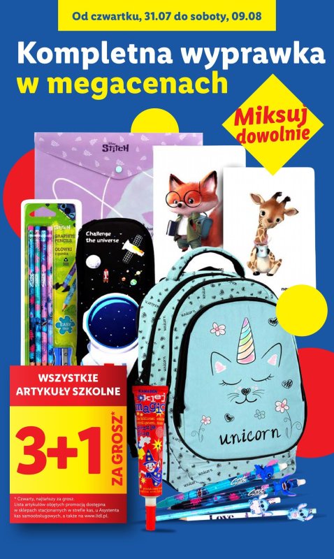 Lidl - gazetka promocyjna Kompletna wyprawka w megacenach od poniedziałku 21.07 do niedzieli 31.08 - strona 5