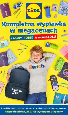 Lidl - gazetka promocyjna Kompletna wyprawka w megacenach od poniedziałku 21.07 do niedzieli 31.08