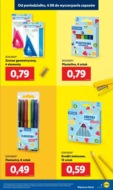 Lidl - gazetka promocyjna Kompletna wyprawka w megacenach od poniedziałku 21.07 do niedzieli 31.08 - strona 11