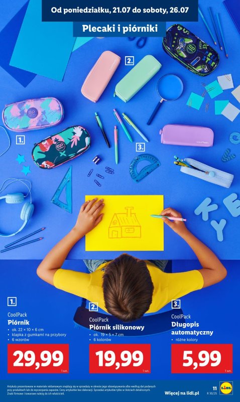 Lidl - gazetka promocyjna Kompletna wyprawka w megacenach od poniedziałku 21.07 do niedzieli 31.08 - strona 21