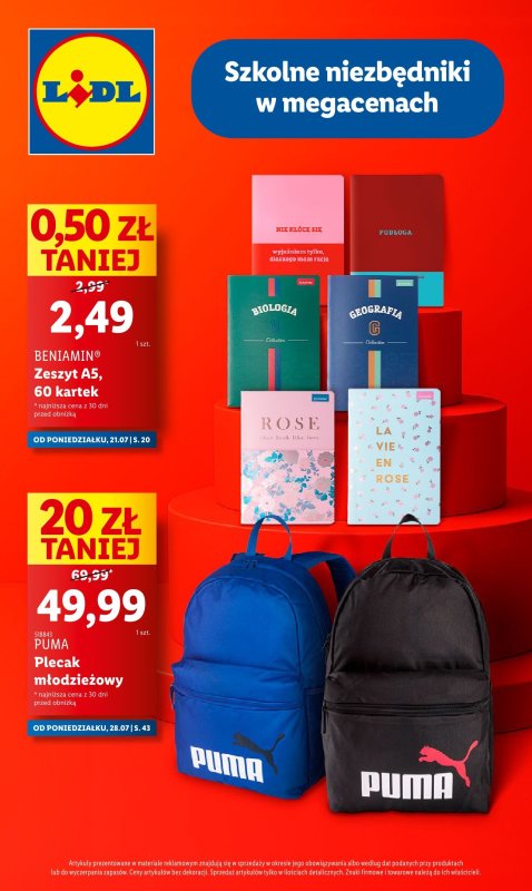 Lidl - gazetka promocyjna Kompletna wyprawka w megacenach od poniedziałku 21.07 do niedzieli 31.08 - strona 76