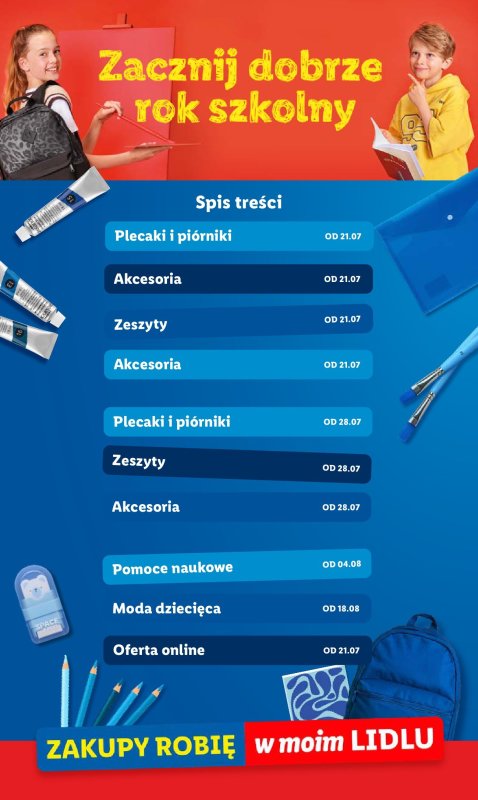 Lidl - gazetka promocyjna Kompletna wyprawka w megacenach od poniedziałku 21.07 do niedzieli 31.08 - strona 2