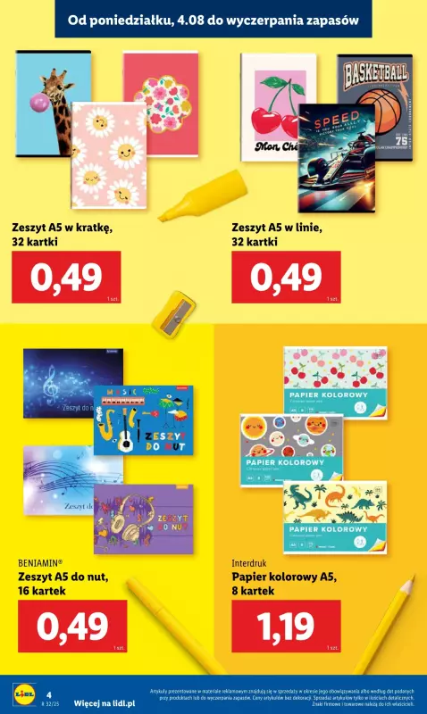 Lidl - gazetka promocyjna Kompletna wyprawka w megacenach od poniedziałku 21.07 do niedzieli 31.08 - strona 8