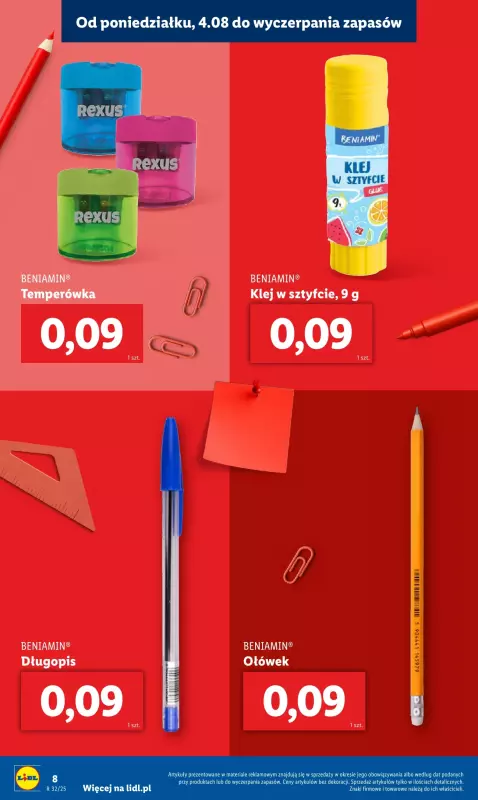 Lidl - gazetka promocyjna Kompletna wyprawka w megacenach od poniedziałku 21.07 do niedzieli 31.08 - strona 12