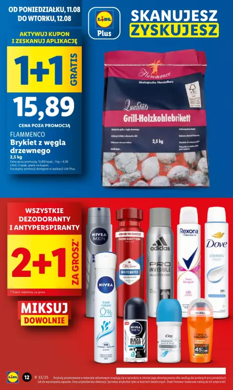 Lidl - gazetka promocyjna Oferta od poniedziałku od poniedziałku 11.08 do wtorku 12.08 - strona 12
