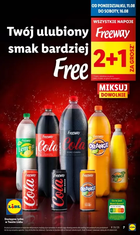 Lidl - gazetka promocyjna Oferta od poniedziałku od poniedziałku 11.08 do wtorku 12.08 - strona 7