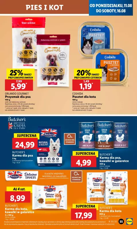 Lidl - gazetka promocyjna Oferta od poniedziałku od poniedziałku 11.08 do wtorku 12.08 - strona 61