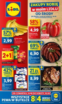 Lidl - gazetka promocyjna Oferta od środy od środy 13.08 do soboty 16.08