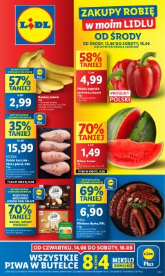 Lidl - gazetka promocyjna Oferta od środy od środy 13.08 do soboty 16.08
