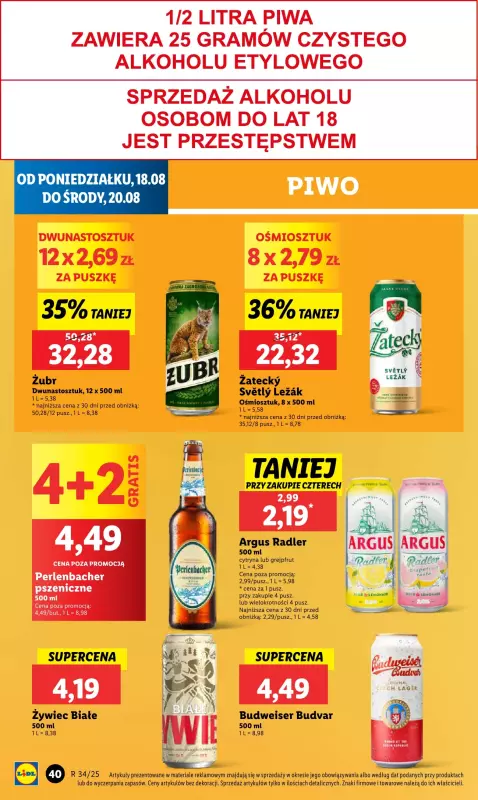 Lidl - gazetka promocyjna Oferta od poniedziałku od poniedziałku 18.08 do środy 20.08 - strona 46