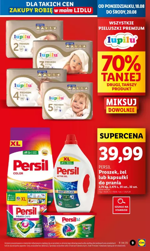 Lidl - gazetka promocyjna Oferta od poniedziałku od poniedziałku 18.08 do środy 20.08 - strona 9