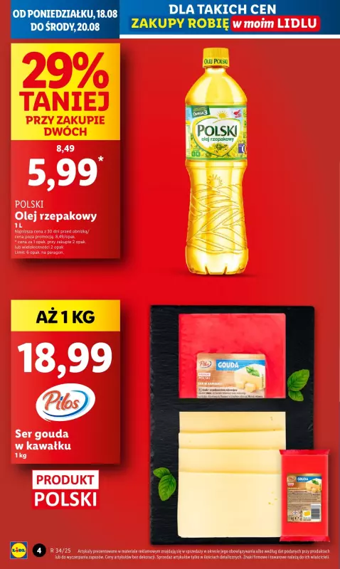 Lidl - gazetka promocyjna Oferta od poniedziałku od poniedziałku 18.08 do środy 20.08 - strona 4