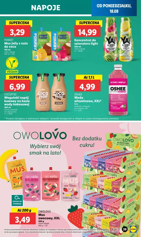 Lidl - gazetka promocyjna Oferta od poniedziałku od poniedziałku 18.08 do środy 20.08 - strona 43