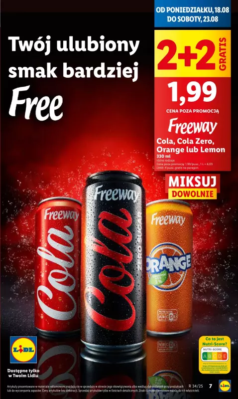 Lidl - gazetka promocyjna Oferta od poniedziałku od poniedziałku 18.08 do środy 20.08 - strona 7