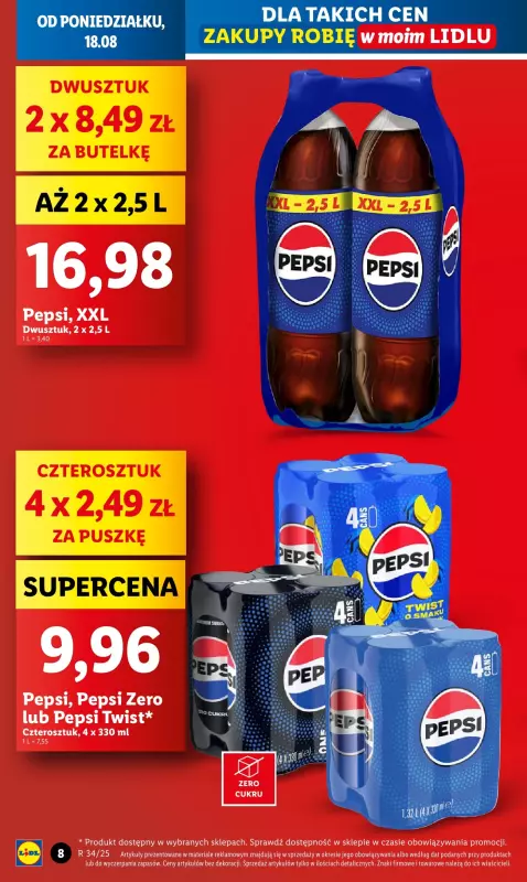 Lidl - gazetka promocyjna Oferta od poniedziałku od poniedziałku 18.08 do środy 20.08 - strona 8