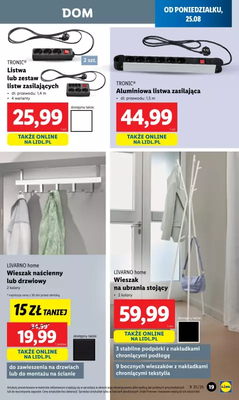 Lidl - gazetka promocyjna Katalog od poniedziałku 25.08 do soboty 30.08 - strona 19