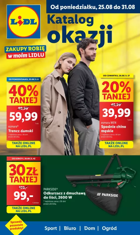 Lidl - gazetka promocyjna Katalog od poniedziałku 25.08 do soboty 30.08