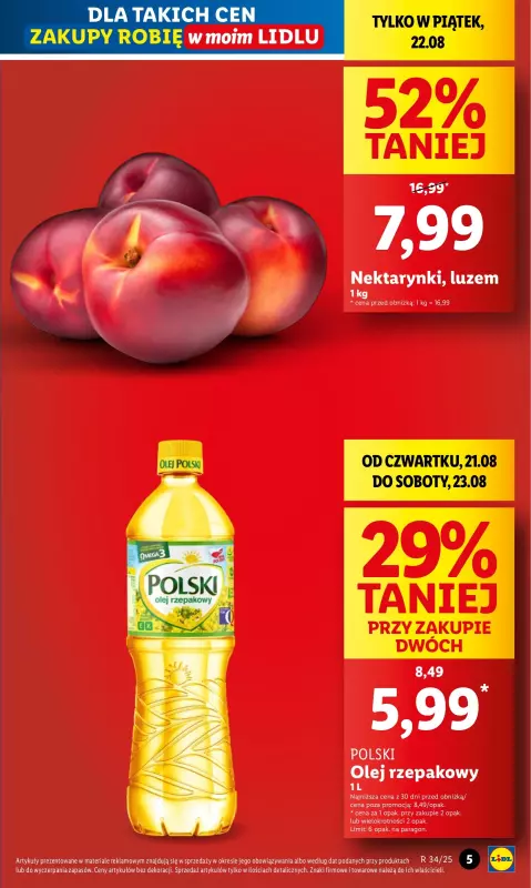 Lidl - gazetka promocyjna Oferta od czwartku od czwartku 21.08 do soboty 23.08 - strona 5