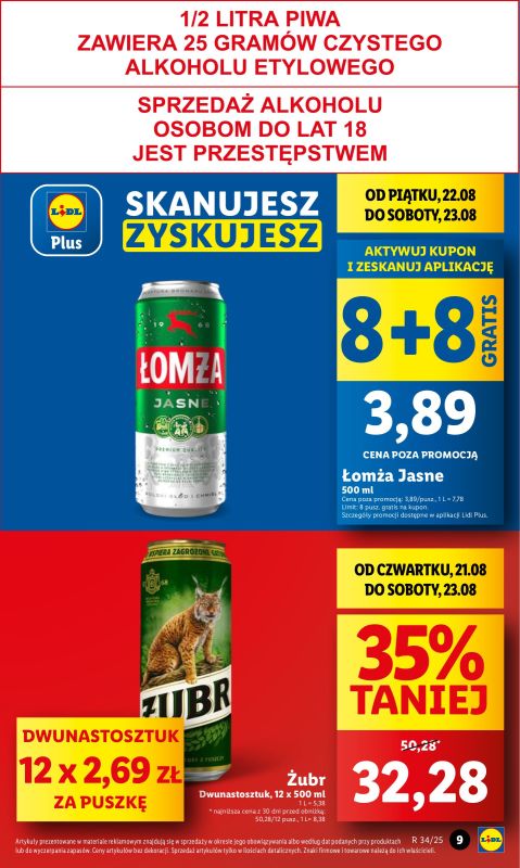 Lidl - gazetka promocyjna Oferta od czwartku od czwartku 21.08 do soboty 23.08 - strona 9