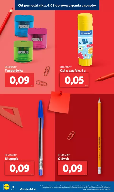 Lidl - gazetka promocyjna Kompletna wyprawka w megacenach od poniedziałku 21.07 do niedzieli 31.08 - strona 12