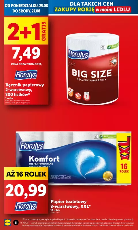 Lidl - gazetka promocyjna Oferta od poniedziałku od poniedziałku 25.08 do środy 27.08 - strona 8