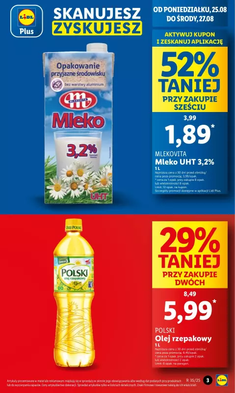 Lidl - gazetka promocyjna Oferta od poniedziałku od poniedziałku 25.08 do środy 27.08 - strona 3