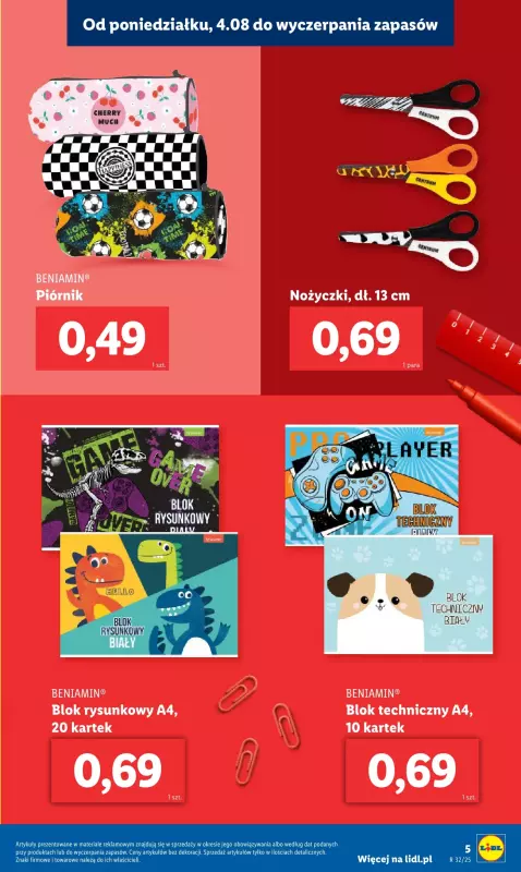 Lidl - gazetka promocyjna Kompletna wyprawka w megacenach od poniedziałku 21.07 do soboty 30.08 - strona 11