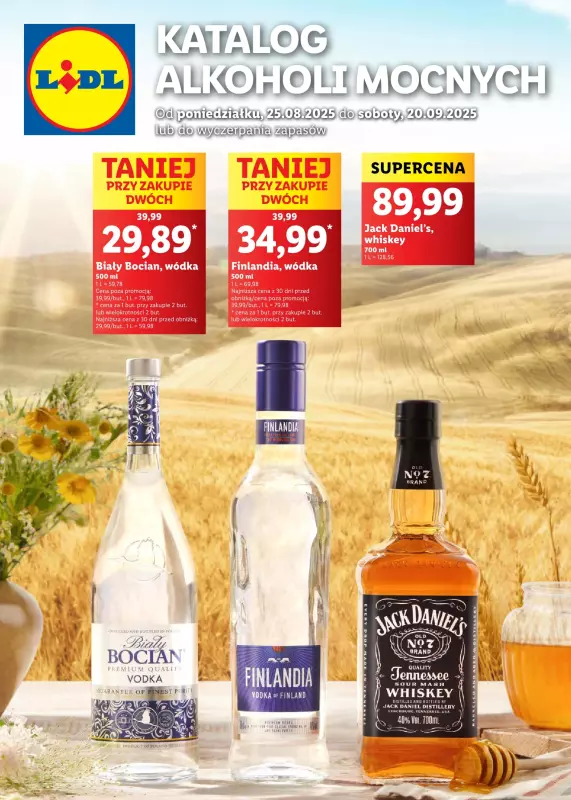Lidl - gazetka promocyjna Katalog alkoholi mocnych  do soboty 20.09