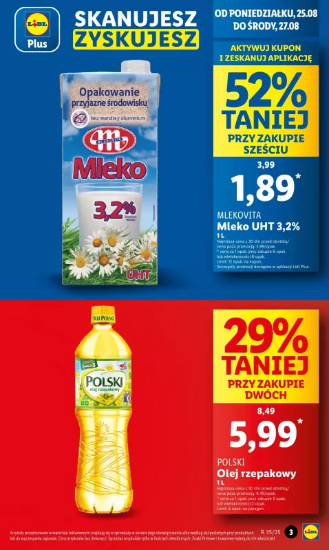 Lidl - gazetka promocyjna Oferta od poniedziałku od poniedziałku 25.08 do środy 27.08 - strona 3