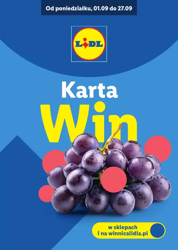 Lidl - gazetka promocyjna Karta Win od poniedziałku 01.09 do soboty 27.09