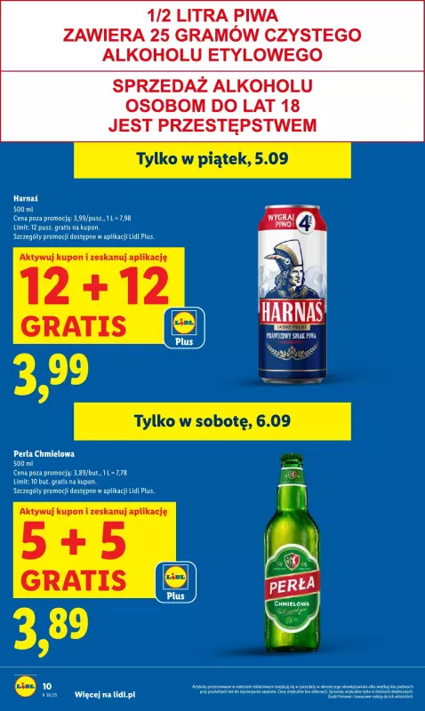 Lidl - gazetka promocyjna Oferta od czwartku od czwartku 04.09 do soboty 06.09 - strona 10