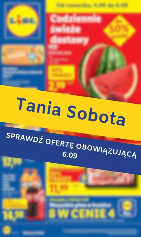 Lidl - gazetka promocyjna Tania sobota w Lidlu! od soboty 06.09 do soboty 06.09