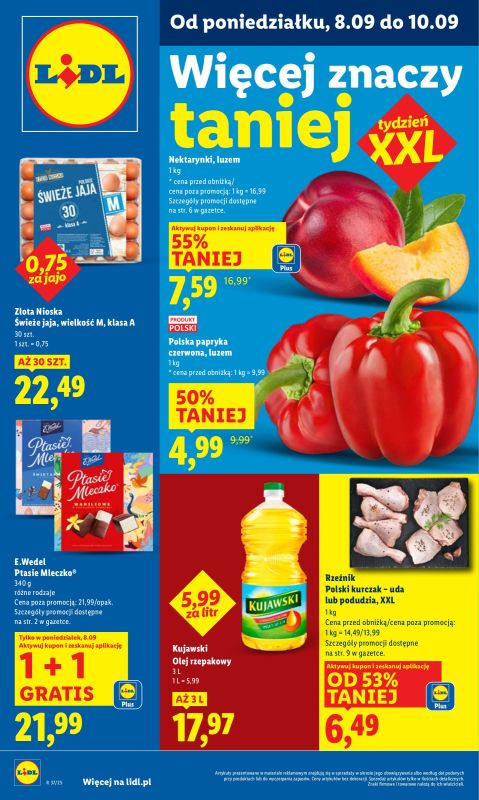 Lidl - gazetka promocyjna Oferta od poniedziałku od poniedziałku 08.09 do środy 10.09