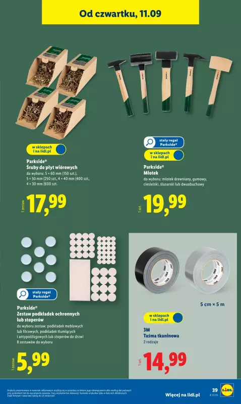 Lidl - gazetka promocyjna Katalog od poniedziałku 08.09 do soboty 13.09 - strona 43