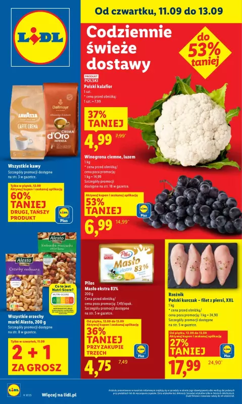 Lidl - gazetka promocyjna Oferta od czwartku od czwartku 11.09 do soboty 13.09