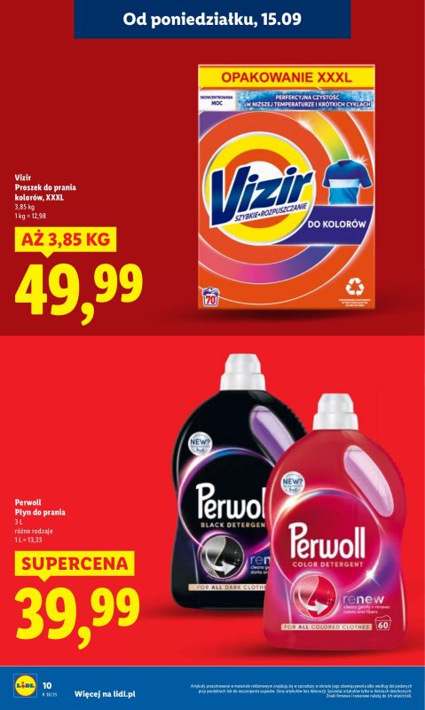 Lidl - gazetka promocyjna Oferta od poniedziałku od poniedziałku 15.09 do środy 17.09 - strona 10