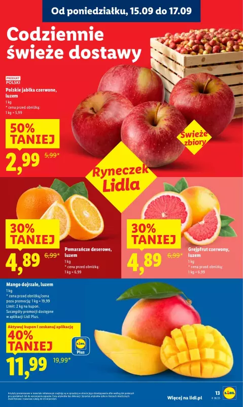Lidl - gazetka promocyjna Oferta od poniedziałku od poniedziałku 15.09 do środy 17.09 - strona 15