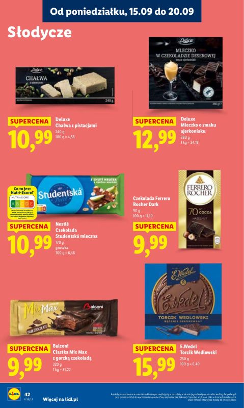 Lidl - gazetka promocyjna Oferta od poniedziałku od poniedziałku 15.09 do środy 17.09 - strona 48