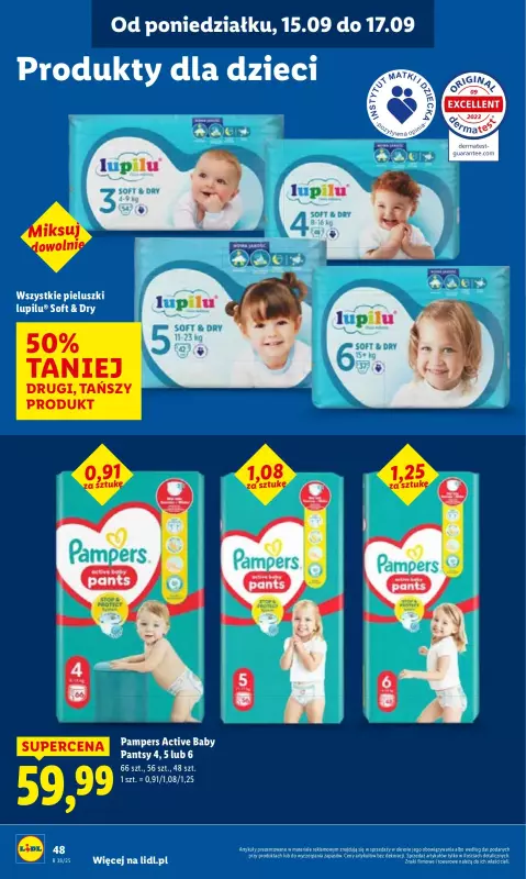Lidl - gazetka promocyjna Oferta od poniedziałku od poniedziałku 15.09 do środy 17.09 - strona 54