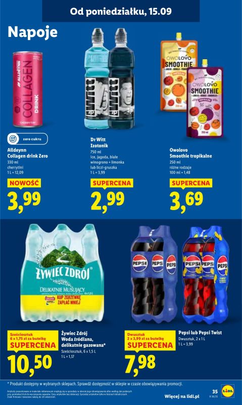 Lidl - gazetka promocyjna Oferta od poniedziałku od poniedziałku 15.09 do środy 17.09 - strona 39