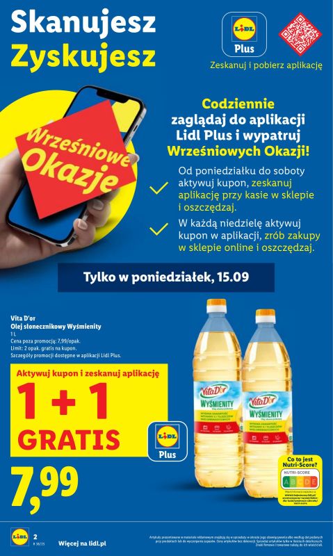 Lidl - gazetka promocyjna Oferta od poniedziałku od poniedziałku 15.09 do środy 17.09 - strona 2