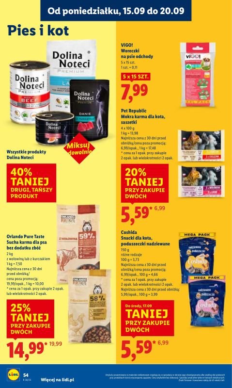 Lidl - gazetka promocyjna Oferta od poniedziałku od poniedziałku 15.09 do środy 17.09 - strona 60