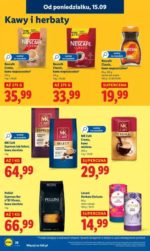 Lidl - gazetka promocyjna Oferta od poniedziałku od poniedziałku 15.09 do środy 17.09 - strona 44