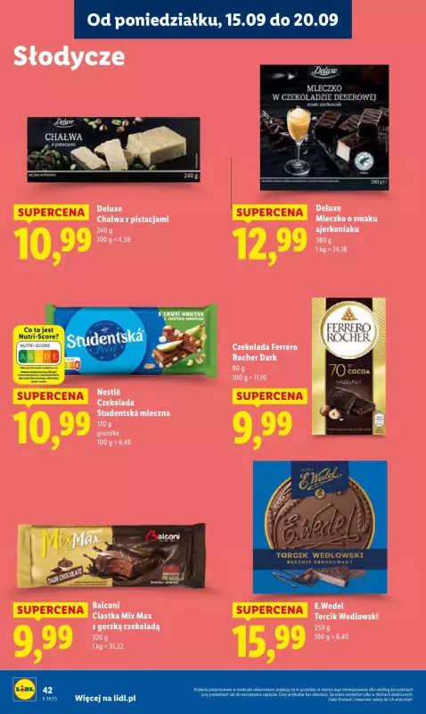Lidl - gazetka promocyjna Oferta od poniedziałku od poniedziałku 15.09 do środy 17.09 - strona 48