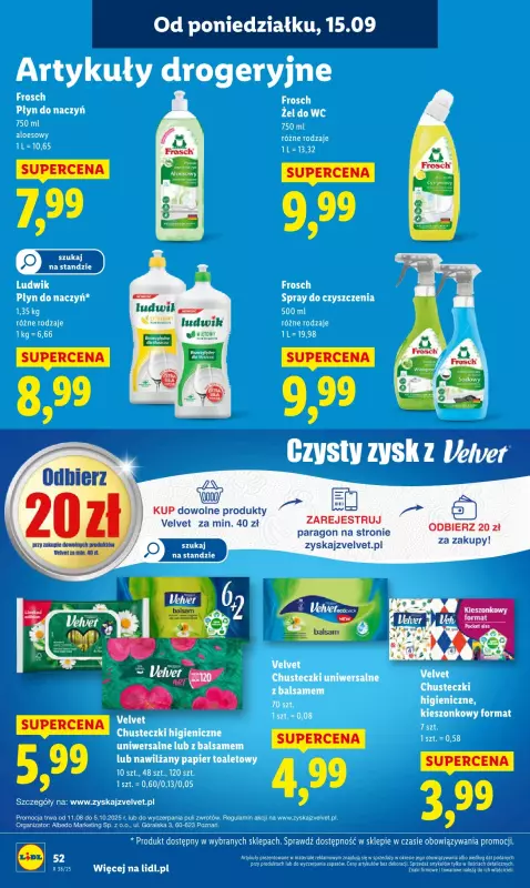 Lidl - gazetka promocyjna Oferta od poniedziałku od poniedziałku 15.09 do środy 17.09 - strona 58
